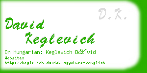 david keglevich business card